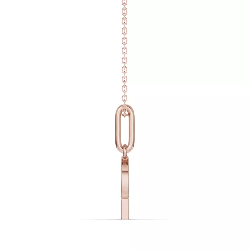 18K Rose Gold Libra Zodiac Glyph Necklace