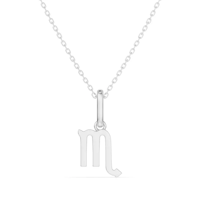 Scorpio Zodiac Glyph Necklace