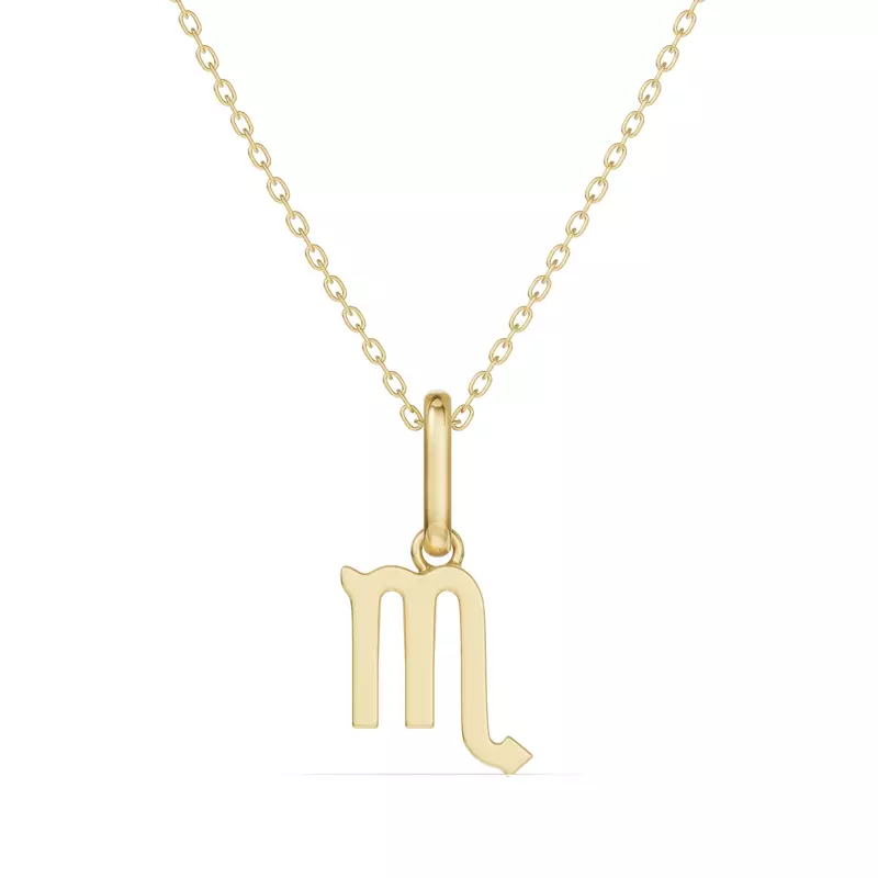 Scorpio Zodiac Glyph Necklace