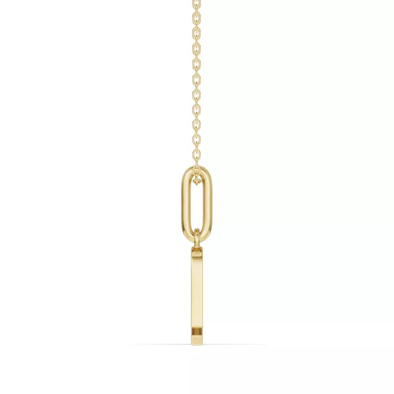 18K Yellow Gold Scorpio Zodiac Glyph Necklace