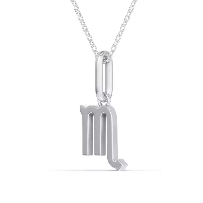 Scorpio Zodiac Glyph Pendant