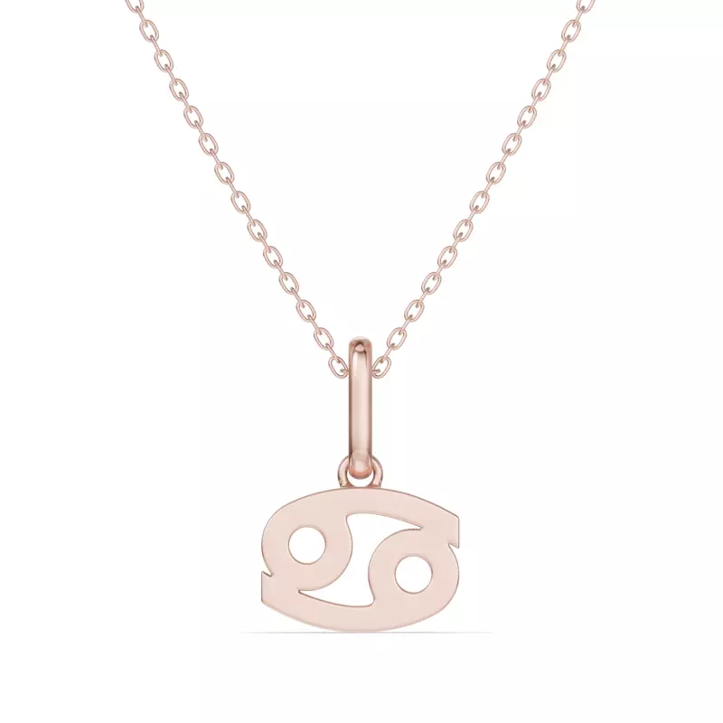 Cancer Zodiac Glyph Necklace