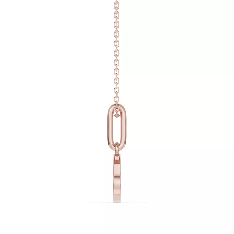14K Rose Gold Cancer Zodiac Glyph Necklace