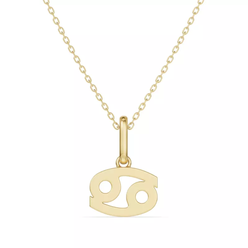 Cancer Zodiac Glyph Necklace