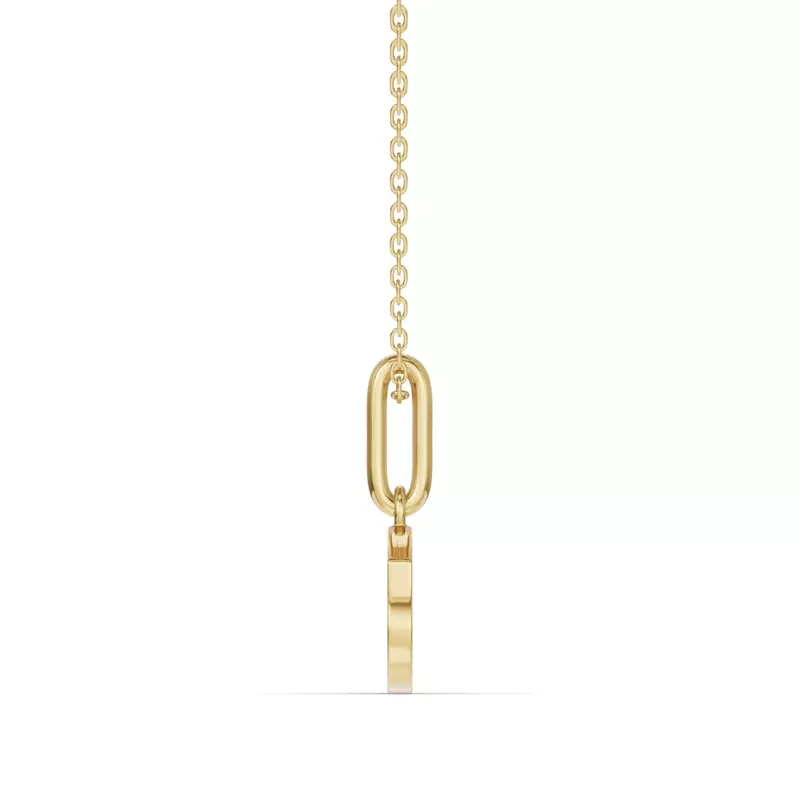 18K Yellow Gold Cancer Zodiac Glyph Necklace