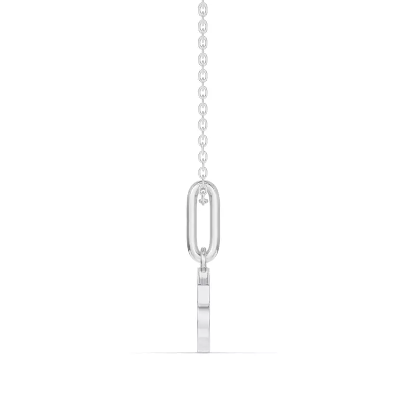 Platinum Cancer Glyph Pendant