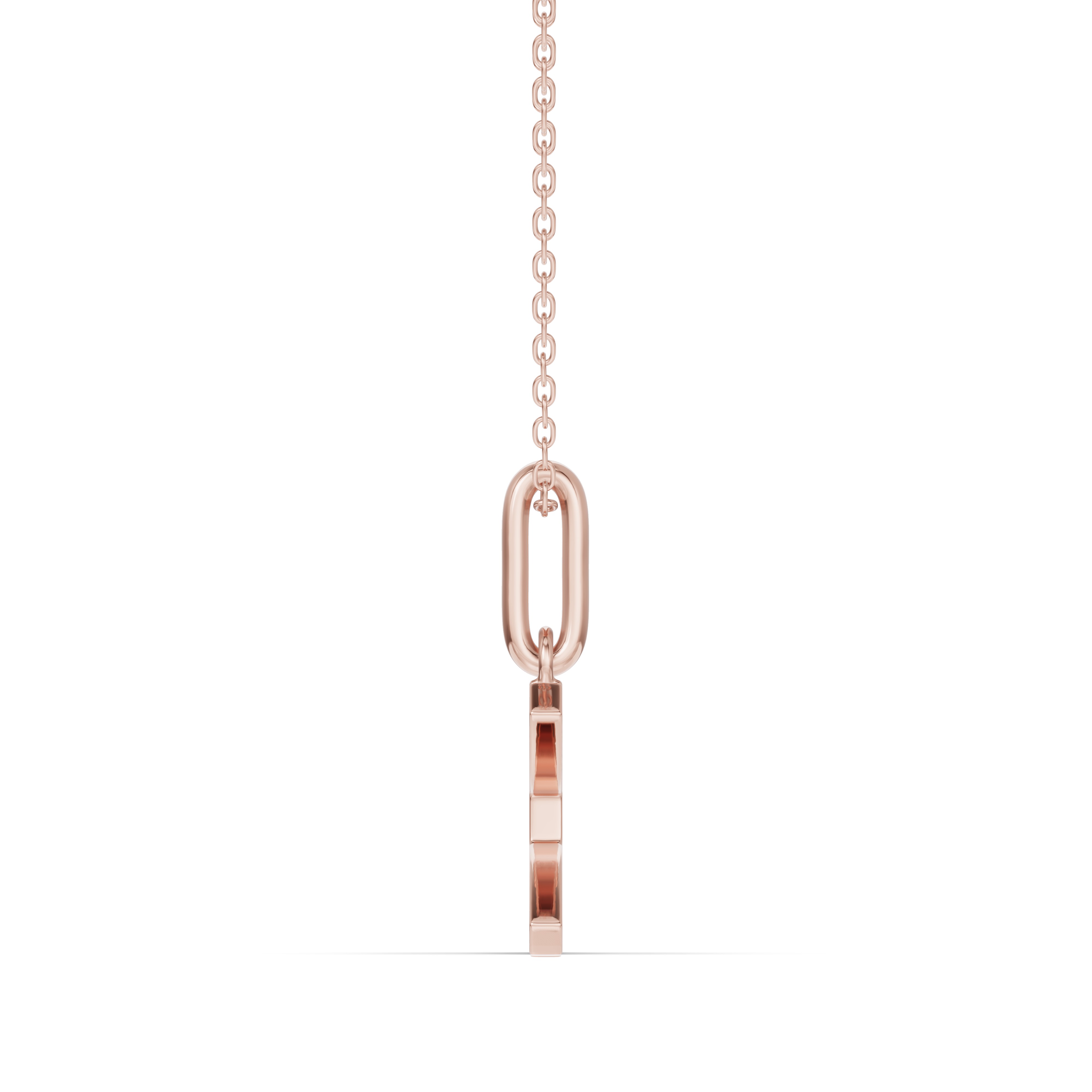 14K Rose Gold Pisces Glyph Pendant