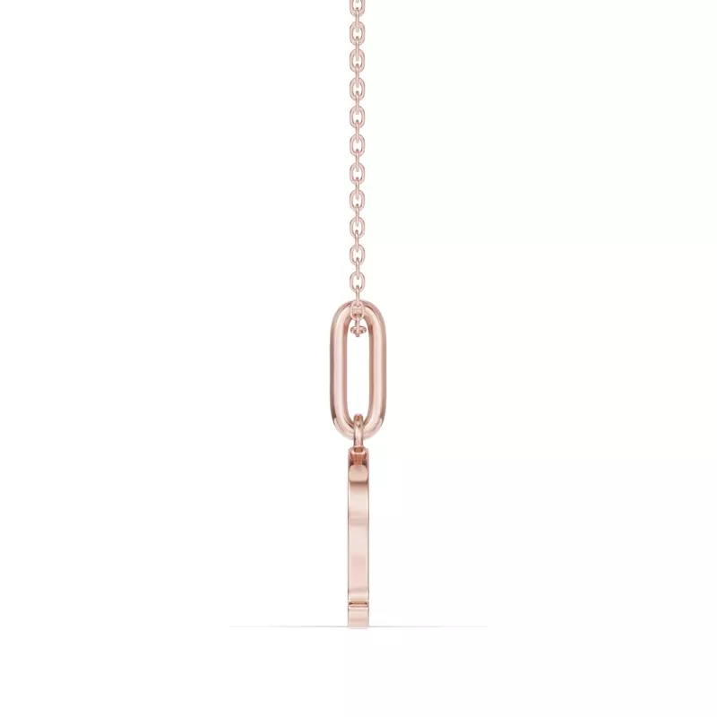 14K Rose Gold Leo Zodiac Glyph Necklace