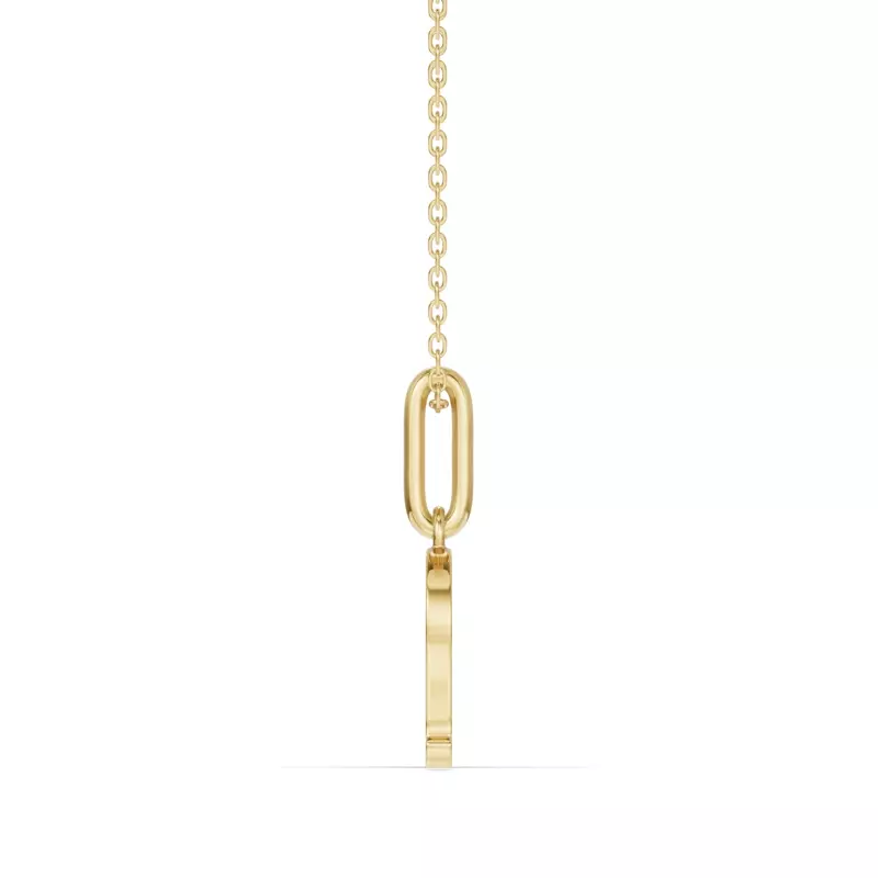 18K Yellow Gold Leo Glyph Pendant