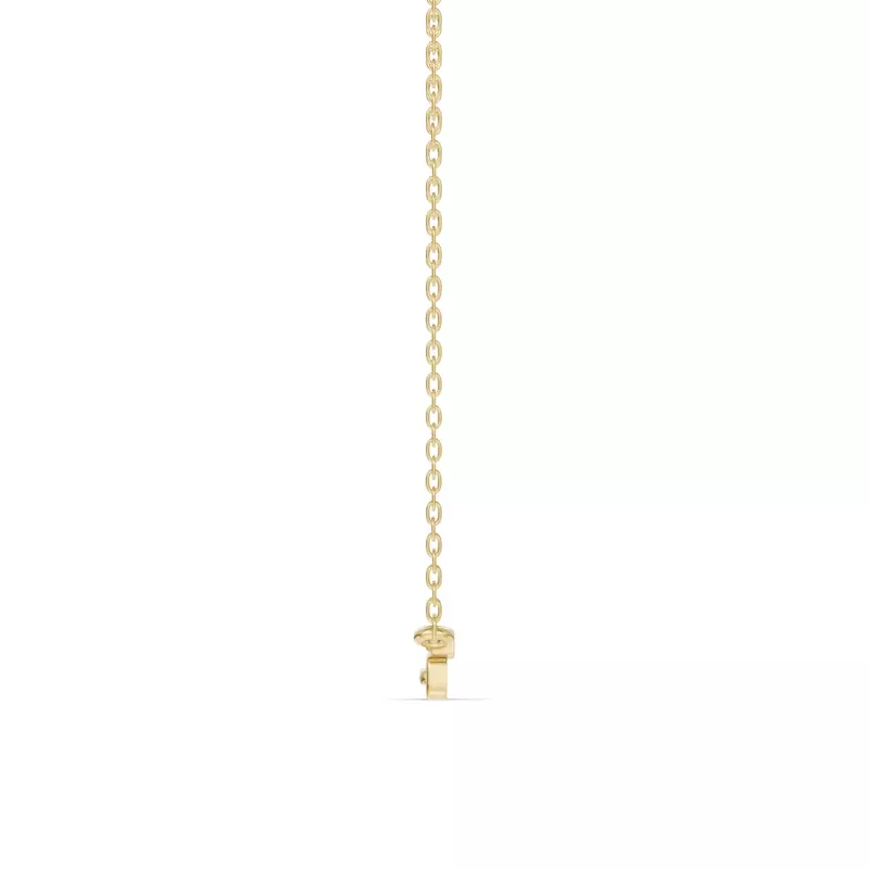 14K Yellow Gold Chain Reaction Pavé Lab Bar Necklace