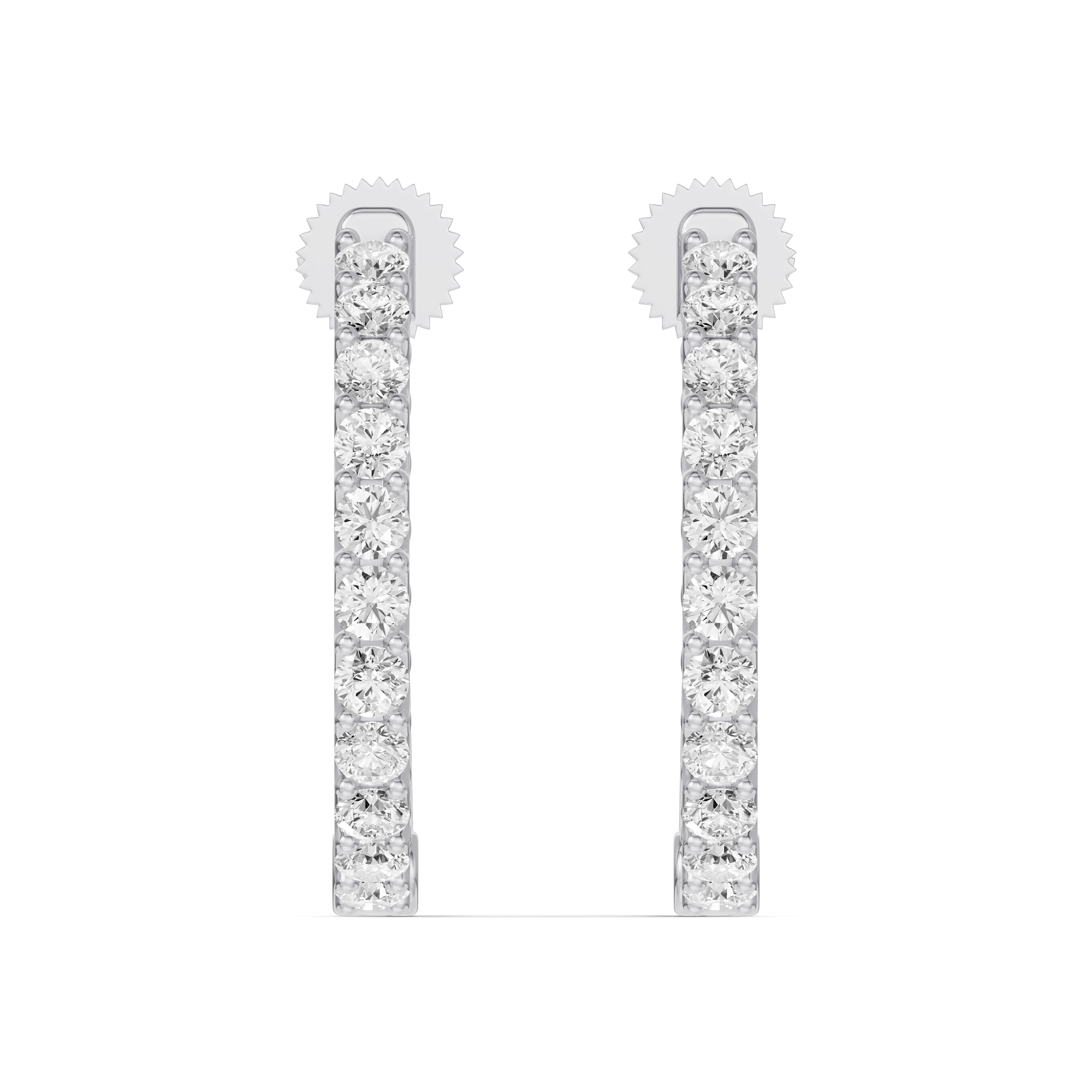 Unity Prong Hoop Lab Earrings (1 ct. tw.)