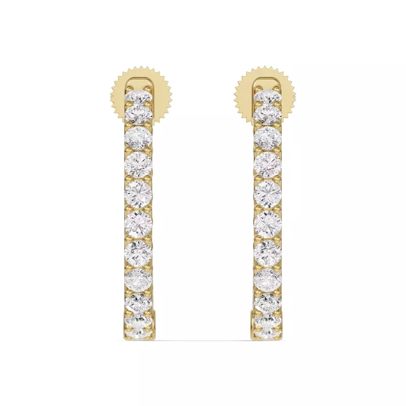 Unity Prong Hoop Lab Earrings (1 ct. tw.)