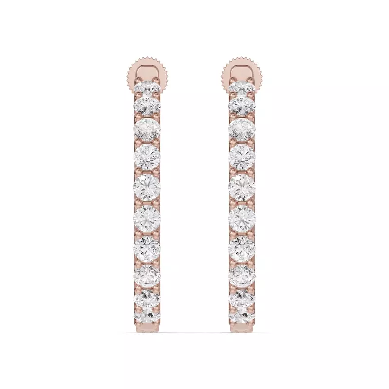 Unity Prong Hoop Earrings (3 ct. tw.)