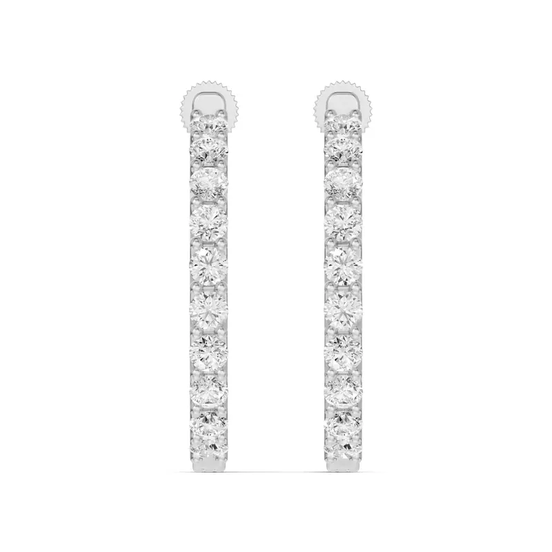 Unity Prong Hoop Earrings (3 ct. tw.)