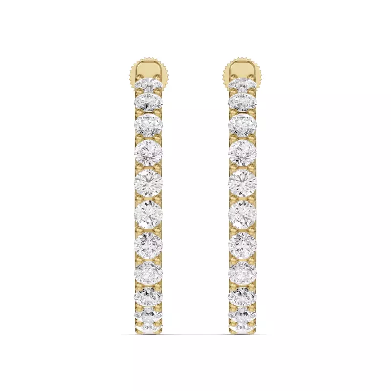 Unity Prong Hoop Earrings (4 ct. tw.)