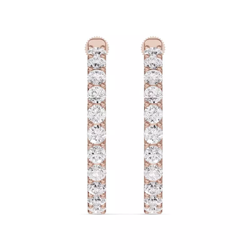 Unity Prong Hoop Lab Earrings (5 ct. tw.)