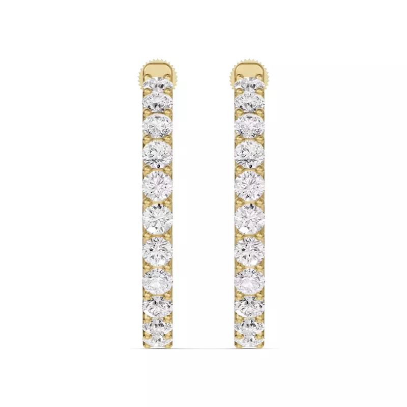 Unity Prong Hoop Lab Earrings (5 ct. tw.)