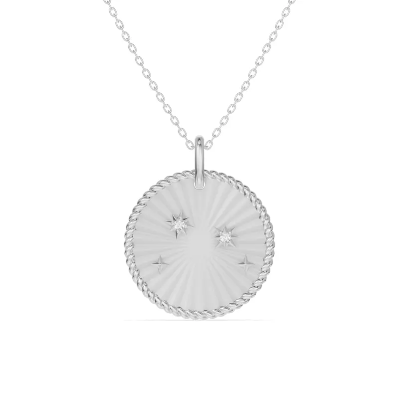 Aries Celestial Zodiac Medallion Pendant