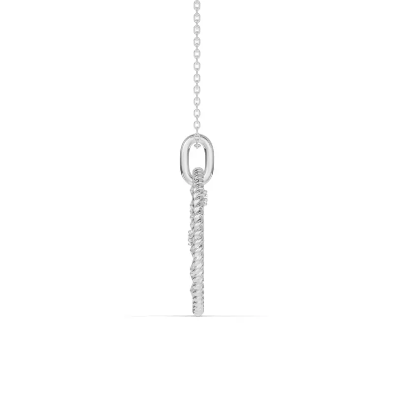 14K White Gold Taurus Celestial Zodiac Medallion Pendant