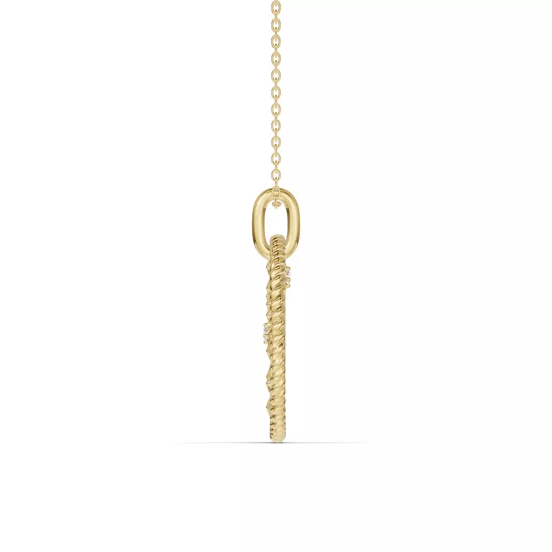 14K Yellow Gold Taurus Celestial Zodiac Medallion Pendant