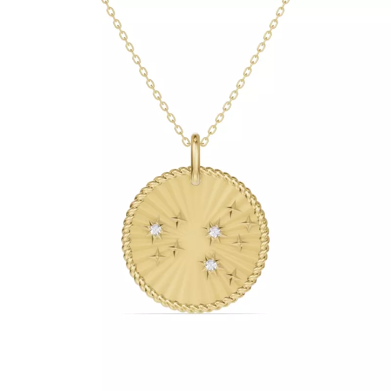 Leo Celestial Zodiac Medallion Pendant