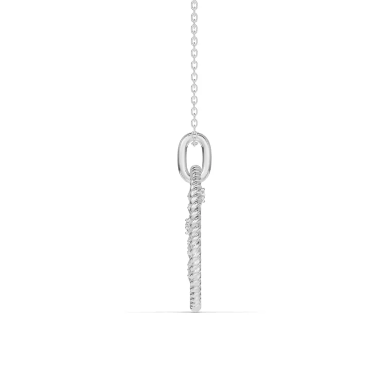 14K White Gold Pisces Celestial Zodiac Medallion Pendant