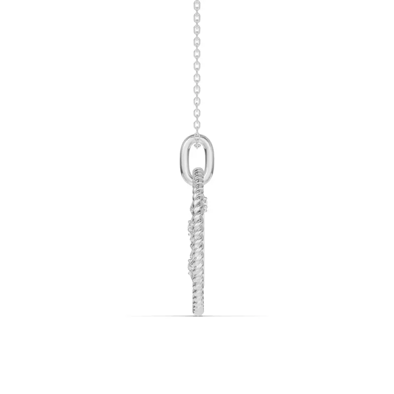 14K White Gold Virgo Celestial Zodiac Medallion Pendant