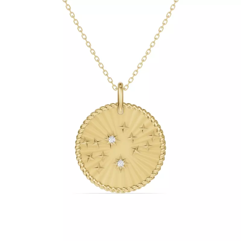 Virgo Celestial Zodiac Medallion Pendant