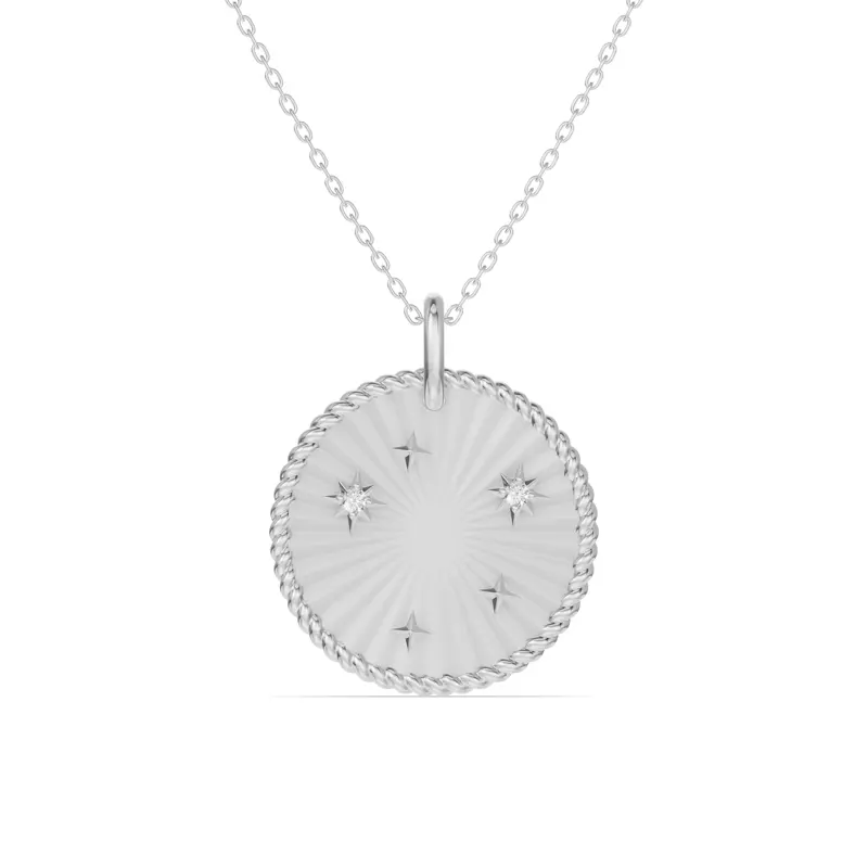 Libra Celestial Zodiac Medallion Pendant