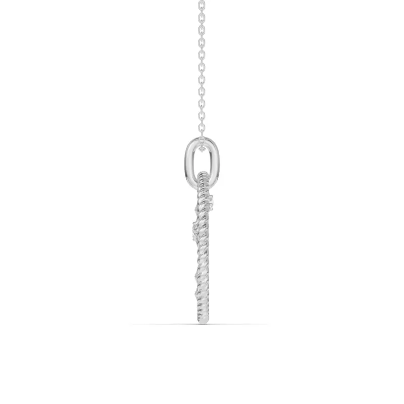 14K White Gold Libra Celestial Zodiac Medallion Pendant