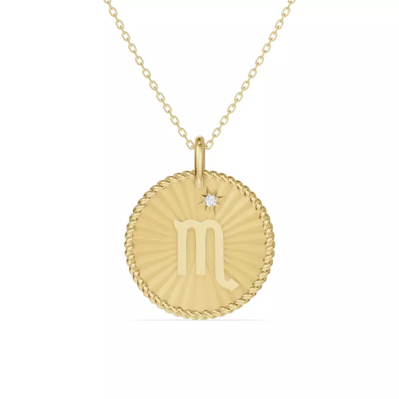 Scorpio Celestial Zodiac Medallion Pendant