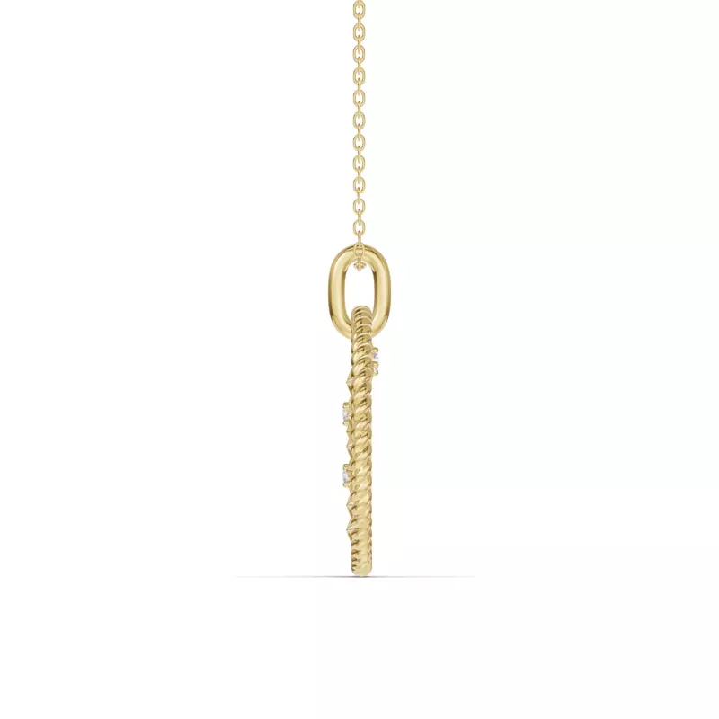14K Yellow Gold Scorpio Celestial Zodiac Medallion Pendant