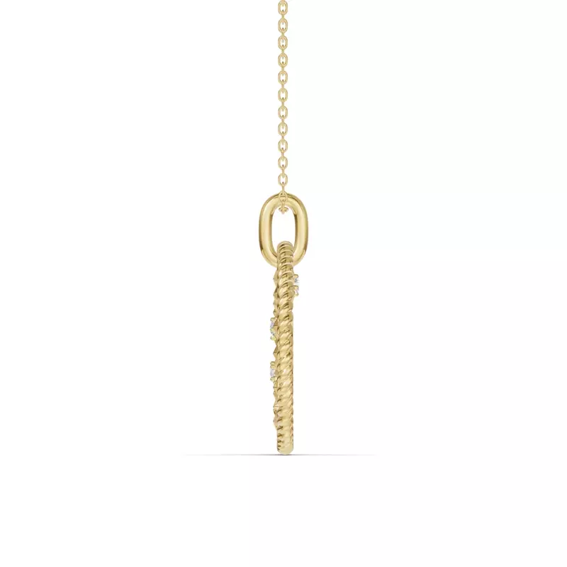 14K Yellow Gold Sagittarius Celestial Zodiac Medallion Pendant
