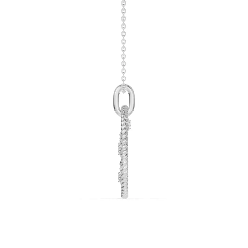 14K White Gold Capricorn Celestial Zodiac Medallion Pendant