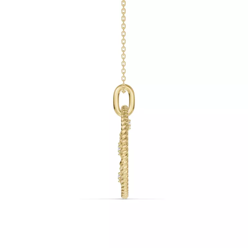 14K Yellow Gold Capricorn Celestial Zodiac Medallion Pendant