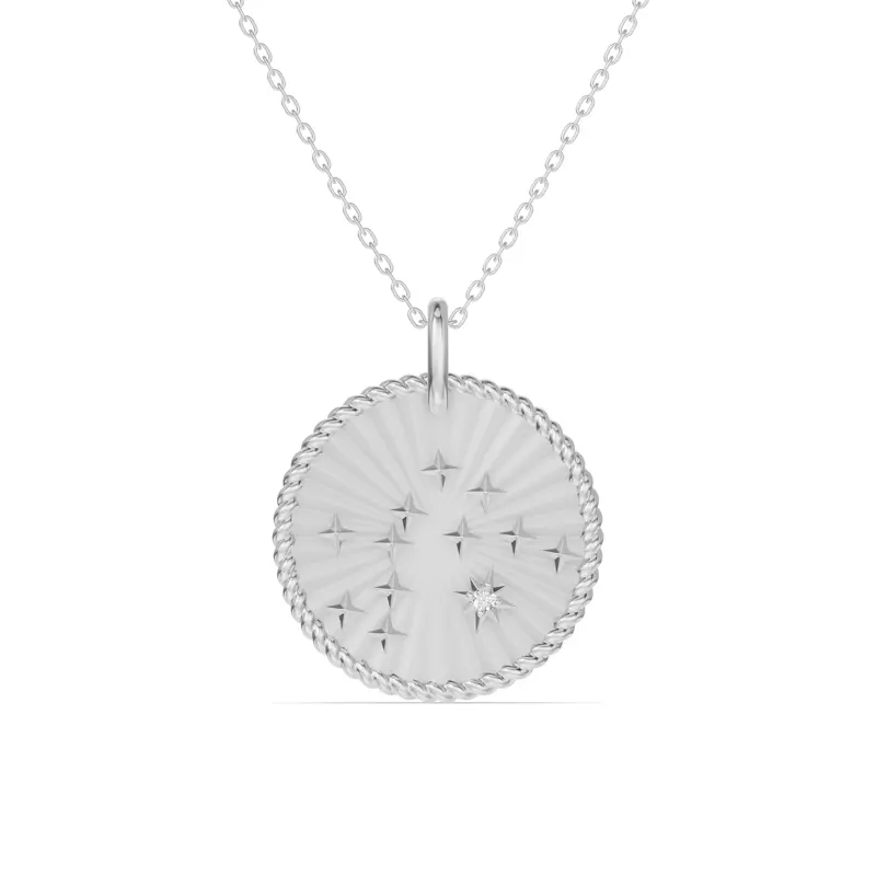 Aquarius Celestial Zodiac Medallion Pendant