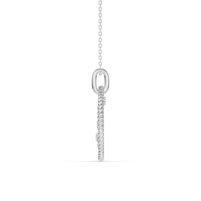 14K White Gold Aquarius Celestial Zodiac Medallion Pendant
