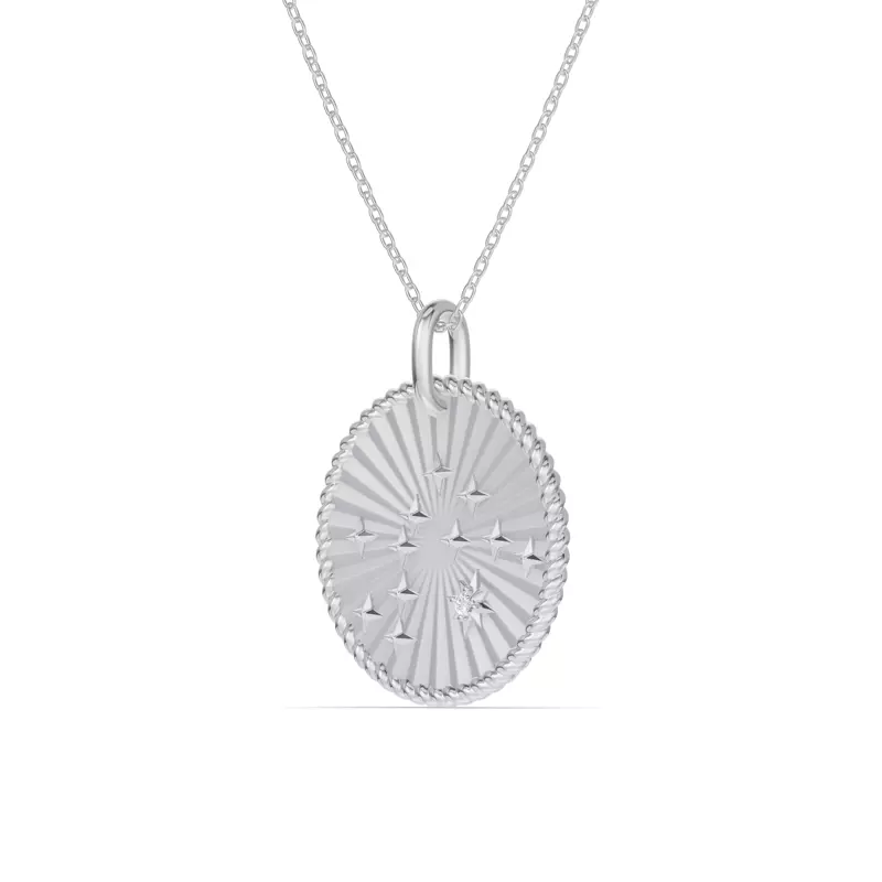 Aquarius Celestial Zodiac Medallion Pendant