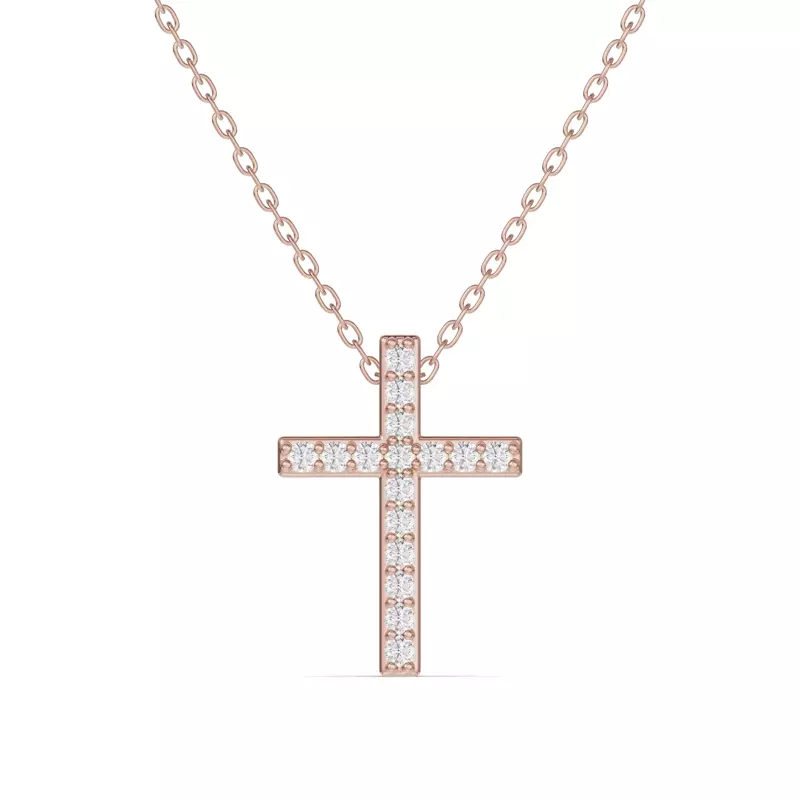 Radiance Pavé Cross Lab Pendant