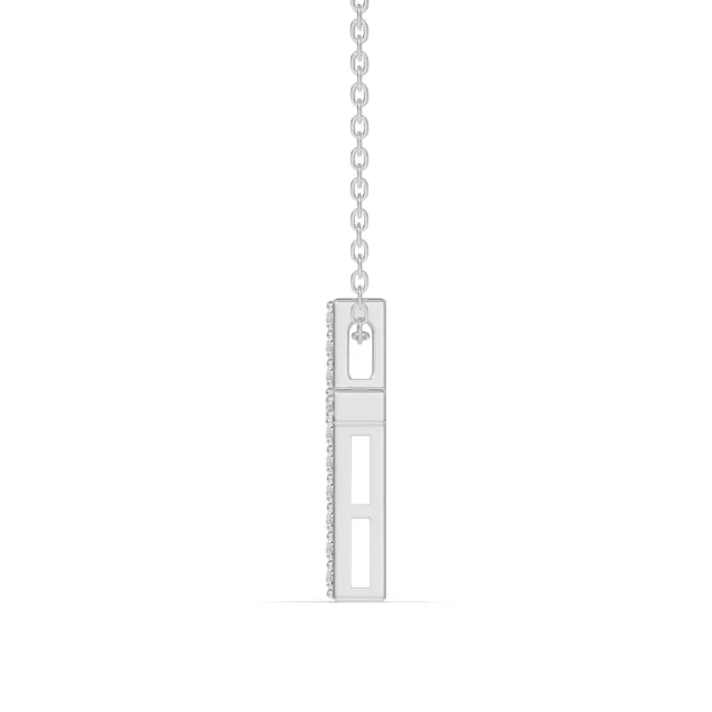14K White Gold Radiance Pavé Cross Pendant