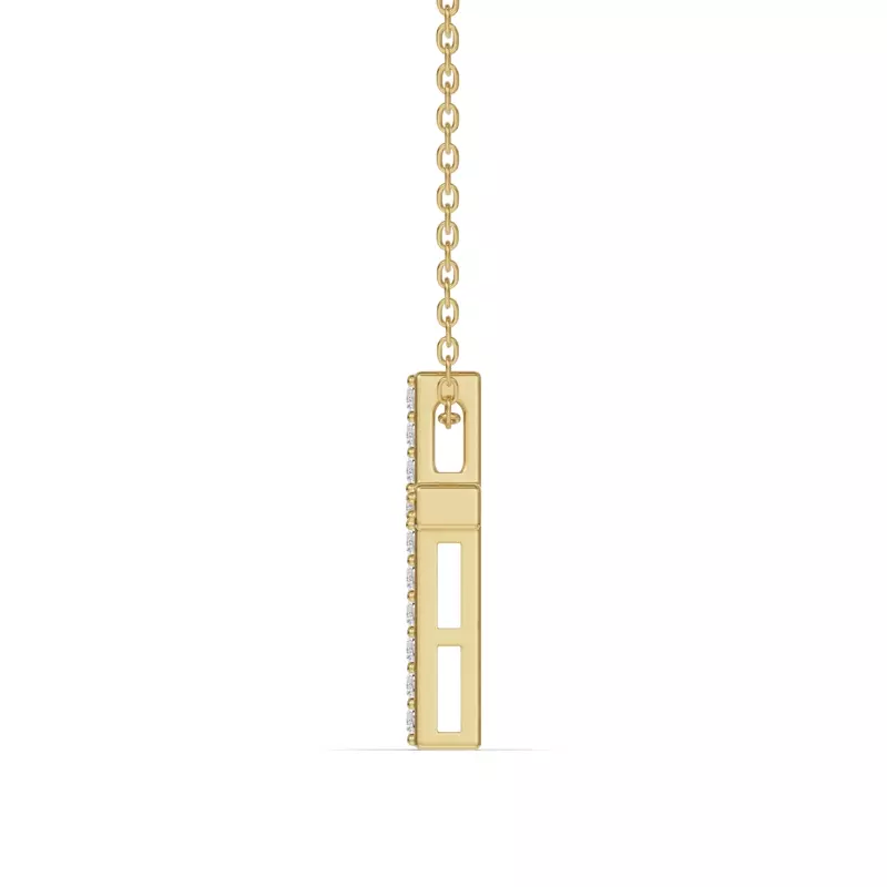18K Yellow Gold Radiance Pavé Cross Pendant