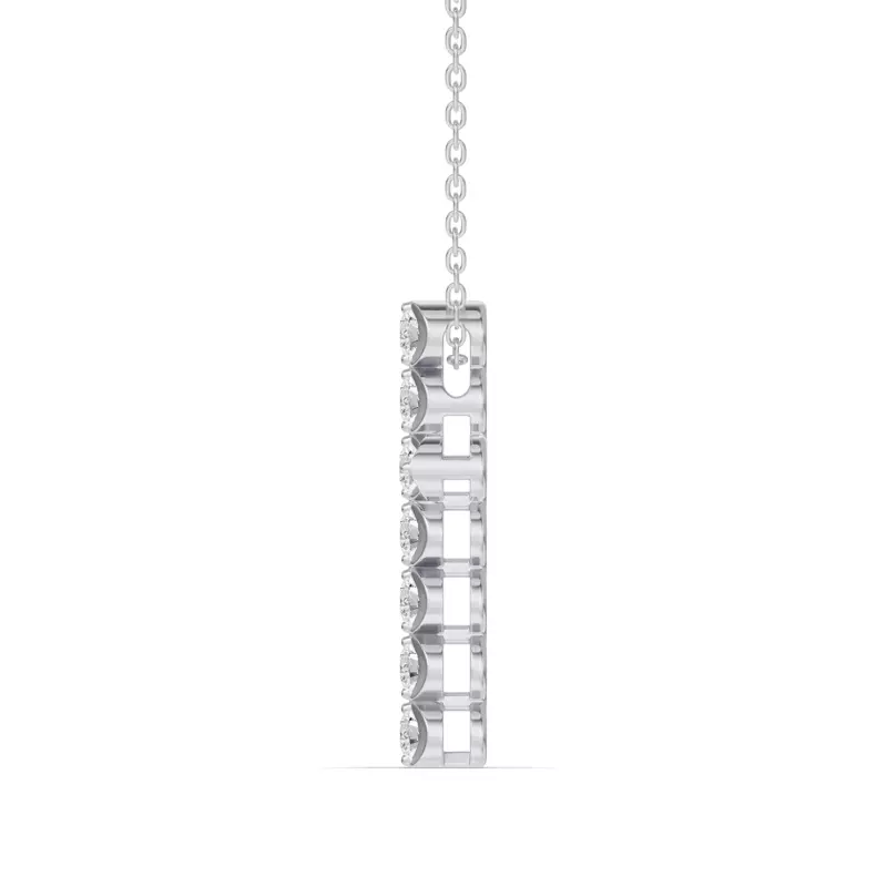 14K White Gold Seraphine Cross Pendant