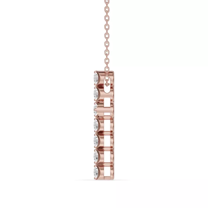 18K Rose Gold Seraphine Cross Pendant
