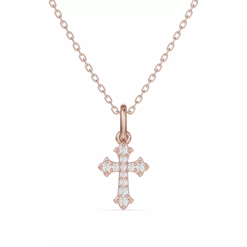 Grace Pavé Cross Lab Pendant