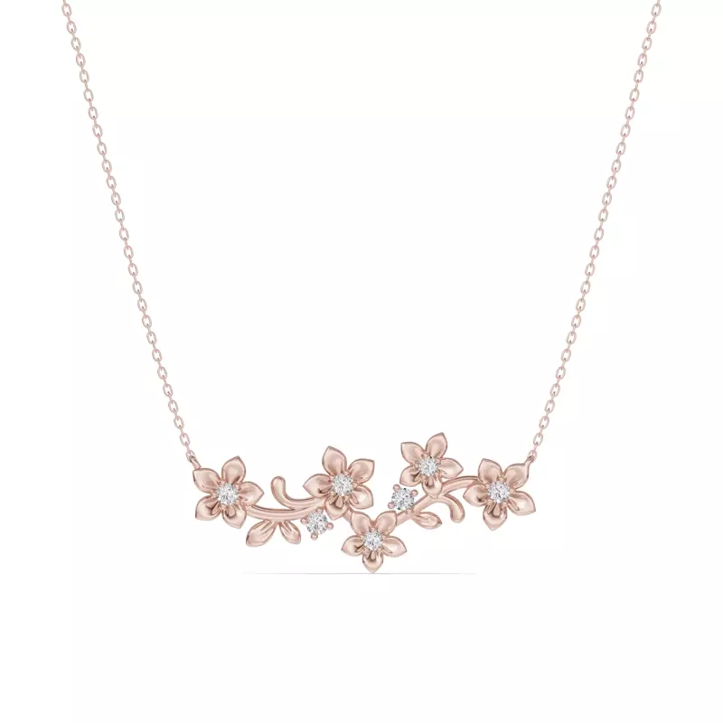 Blossom Lab Diamond Floral Necklace