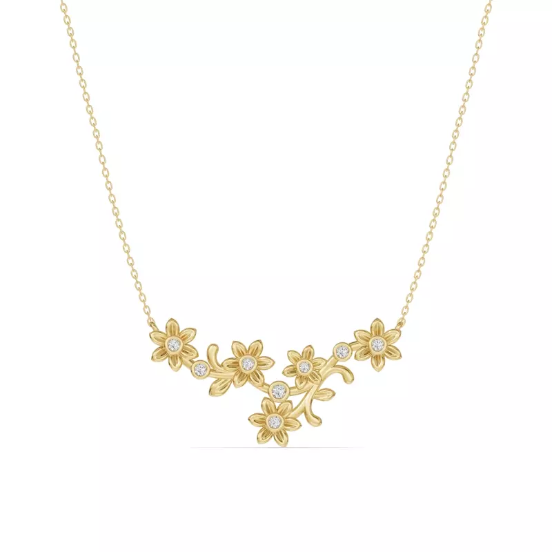 Vine Diamond Necklace
