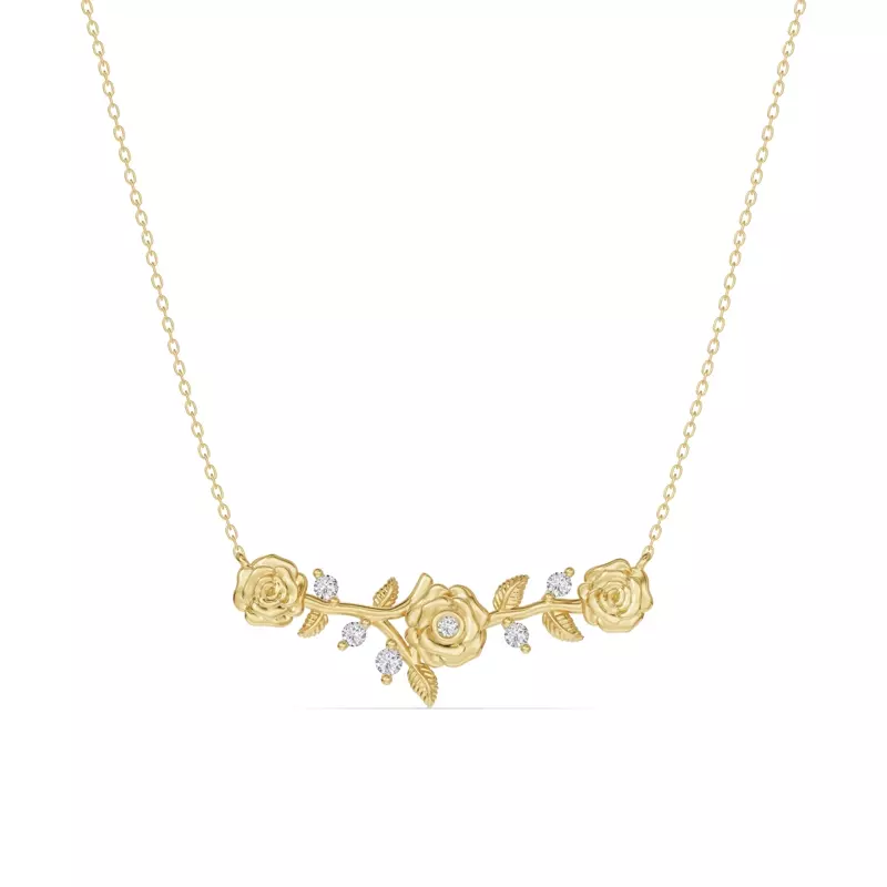 Rose Lab Diamond Necklace