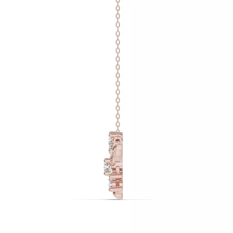 18K Rose Gold Flora Diamond Necklace