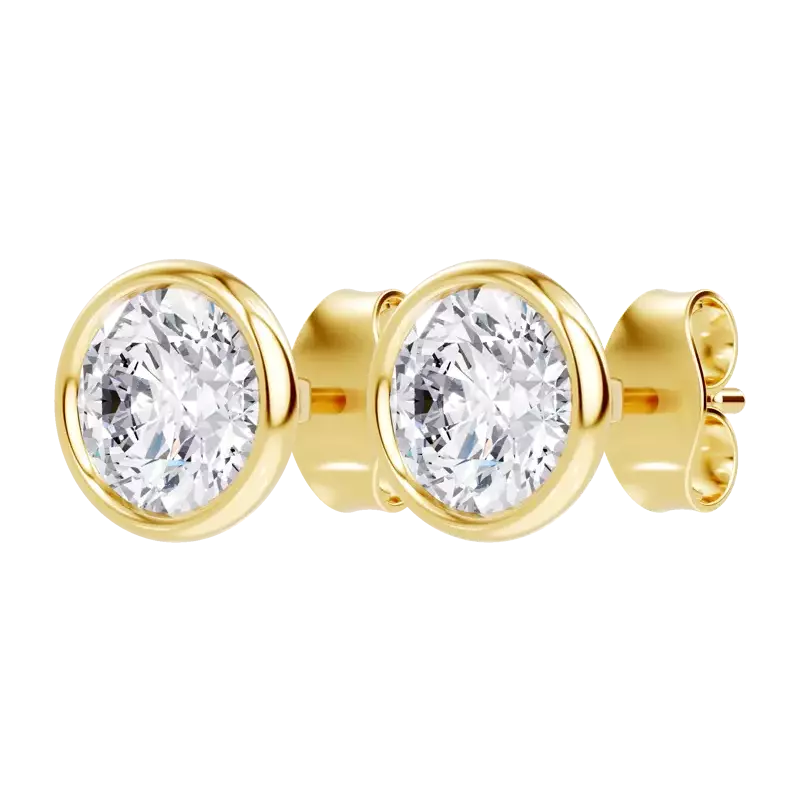Modern Bezel-Set Diamond Stud Earrings (1 ct. tw.)