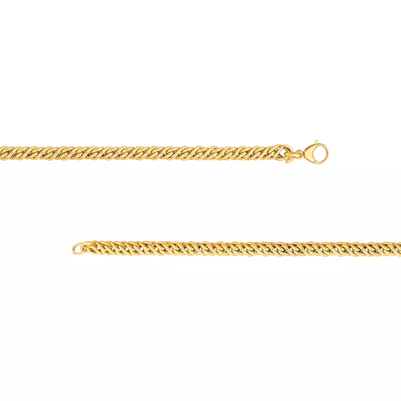 14K Yellow Gold Woven Rope Link Gold Bracelet